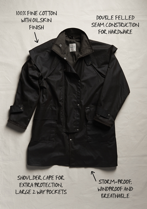 Drizabone Short Oilskin Heavy Duty Riding Coat