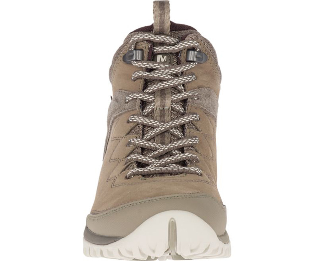 Merrell Siren Traveller Q2 Mid Womens Waterproof Hiking Shoes Brindle//Earth