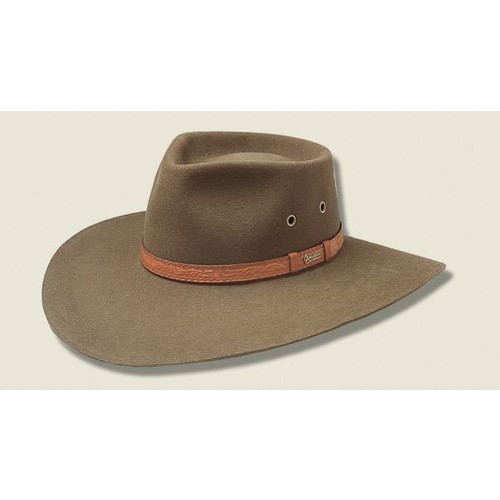AKUBRA TERRITORY KHAKI WIDE BRIM HAT [Hat Size60cm / 7 1/2"] Akubra