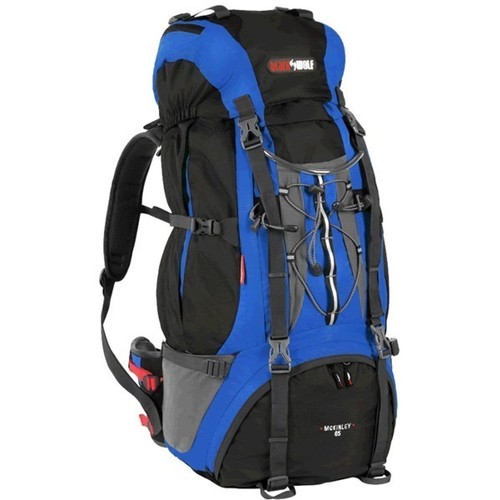 Black Wolf Mckinley 65L Hiking Rucksack Backpack blue