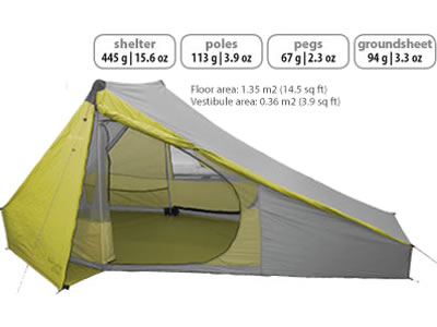  Sea To Summit Specialist SOLO Ultralight Hiking Tent Shelter 0.6kg 