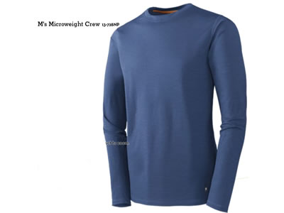  SmartWool Mens Base Layer Microweight Crew Shirt 