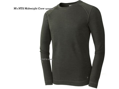  SmartWool Mens Base Layer Midweight Crew Shirt 