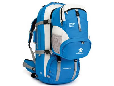  EPE Scorpius 65L Traval Backpack & Zip-off Daypack BLUE 