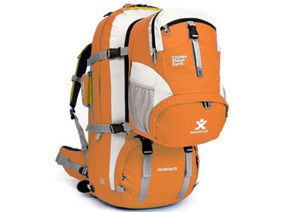  EPE Scorpius 75L Traval Backpack & Zip-off Daypack Chilli 