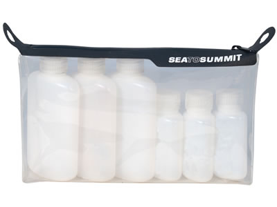  Sea To Summit Travel Light TPU Clear Zip-Top Pouch & Leakproof Bottles 