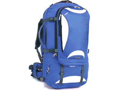  EPE Torino 75L Expandable Travel Pack & Zip-off Daypack BLUE 