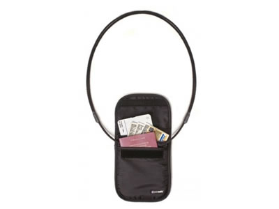  Pacsafe Pouchsafe 100 Anti-Theft Neck Pouch BLACK 