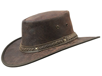 Barmah Squashy� Foldaway Crackle Kangaroo Hat & Cooper crossing band 