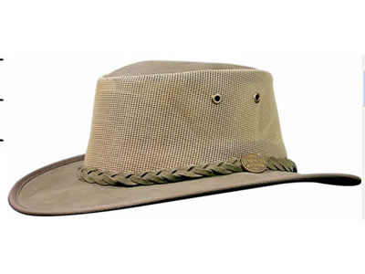  Barmah Foldaway COOLER Leather Hat 