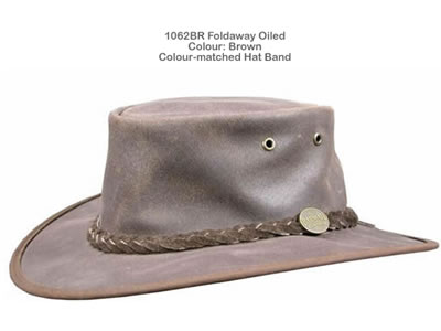  Barmah Foldaway OILED Leather Hat 