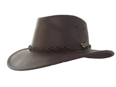  Driza-Bone Traditional Oiled Fixed Brim Leather Hat 