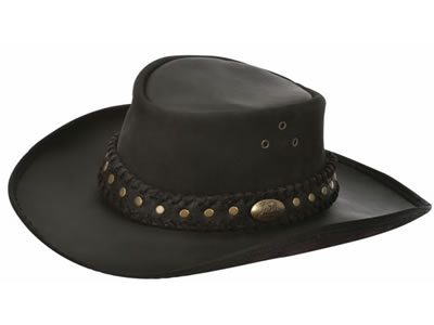  New Rodeo Full Grain Cowhide Fixed Brim Leather Hat 
