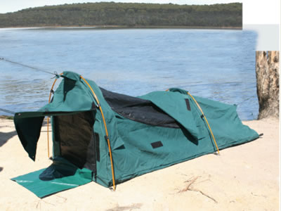  Burke & Wills Coolabah DOUBLE Dome Canvas Swag 