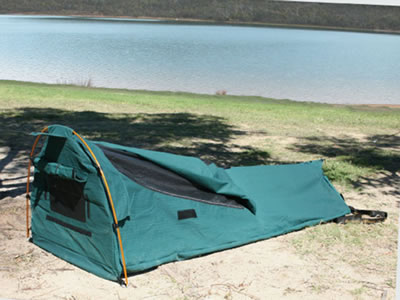  Burke & Wills Waratah DOUBLE Dome Canvas Swag 