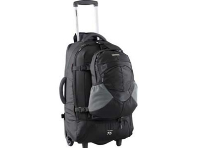  Caribee Fast Track 75L Wheeled Travel Pack & Daypack Black 