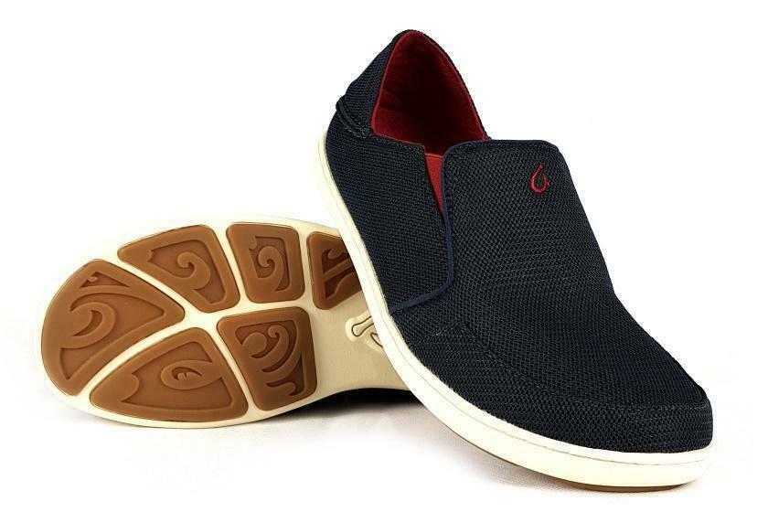 OluKai Nohea Mesh Mens Slipon Shoes Black Olukai
