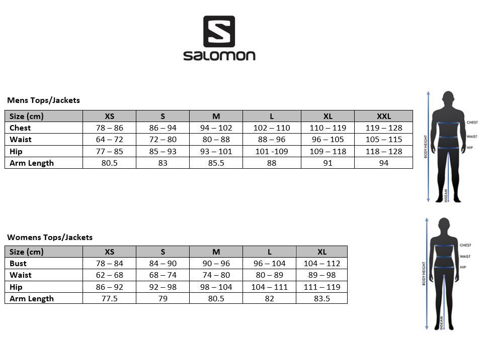 Salomon Vest Sizing Chart