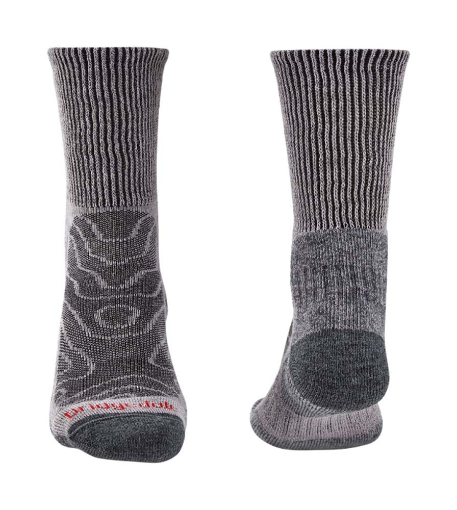 Bridgedale Hike Lightweight Merino Comfort Mens Crew Socks - Grey - Picture 17 of 17