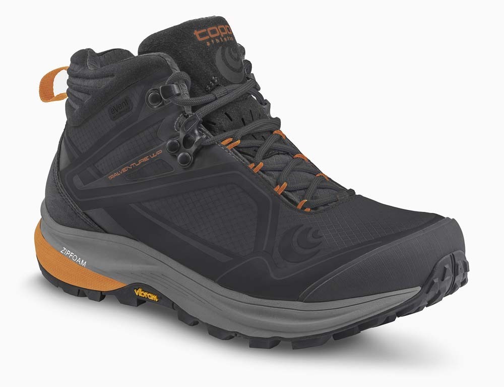 Topo Trailventure Mens Waterproof Hiking Boots Black/Orange