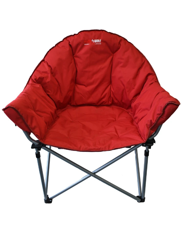 Black Wolf Padded Sofa Camp Chair