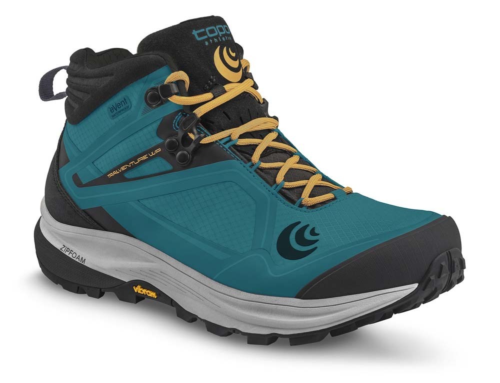 Topo Trailventure Womens Waterproof Hiking Boots - Teal/Gold - Topo ...
