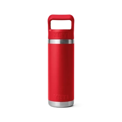 YETI Rambler V2 Insulated Water Bottle with Straw Cap - 18oz/532ml - Rescue Red