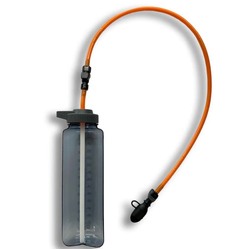 Hardside Hydration Swig Rig Insulated Wide Mouth Bottle Cap and Hose - Black