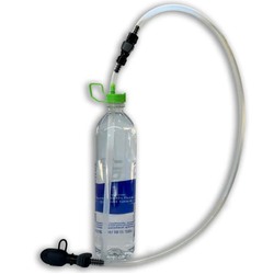 Hardside Hydration Swig Rig Ultralight 28mm Bottle Cap and Hose - Green/Clear