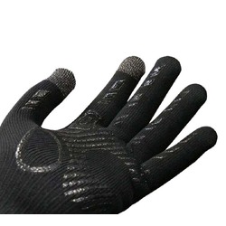 Leakdry Waterproof All Weather Ultra Grip Knitted Merino Wool Unisex Gloves - Black