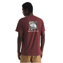 The North Face Evolution Box Camo Fill Mens Short Sleeve T-Shirt - Graphic - Sumac