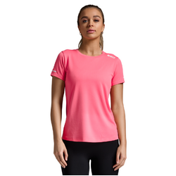 2XU Aero Womens Running T-Shirt - Black/Silver Reflective