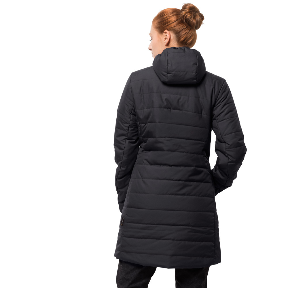 Jack Wolfskin Maryland Ecosphere Womens Insulated Winter Coat - Black ...