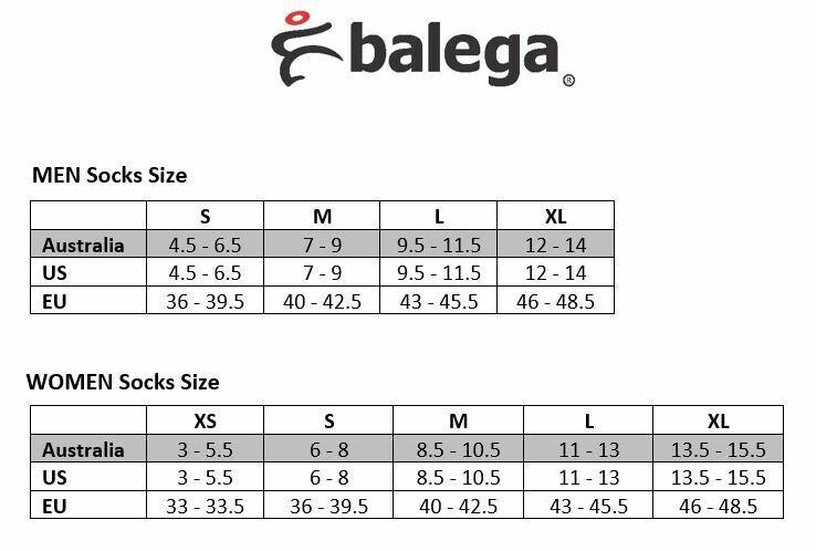 Balega Socks Size Chart