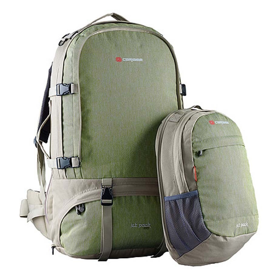 Caribee Jet Pack 75L Travel Backpack with Daypack Mantis Green