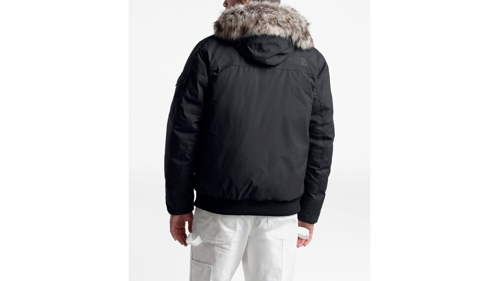 north face gotham faux fur trim hooded jacket
