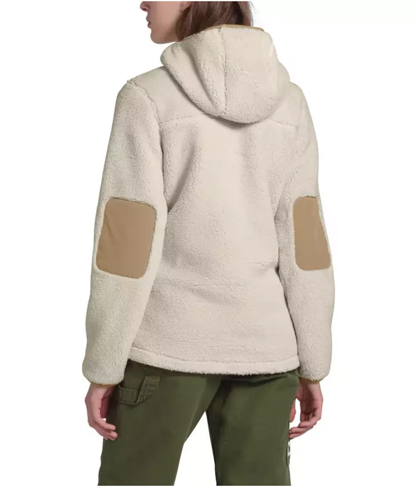 The North Face Campshire 2.0 Womens Pullover Fleece Hoodie Sunbaked Red Arrow Stripe Print