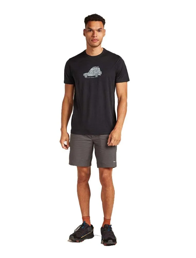 Icebreaker Merino 150 Tech Lite Short Sleeve Mens T-Shirt - Cosy Camper - Picture 5 of 6