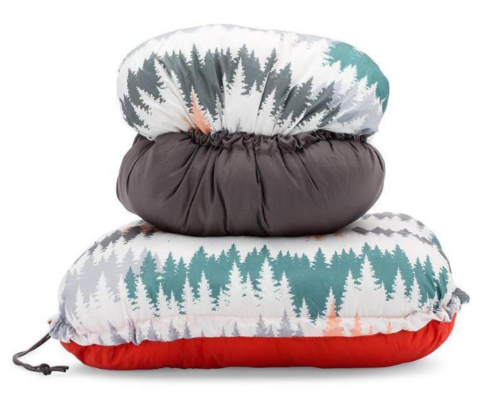 Grand Trunk Adjustable Puffy Travel Pillow Bright Crimson