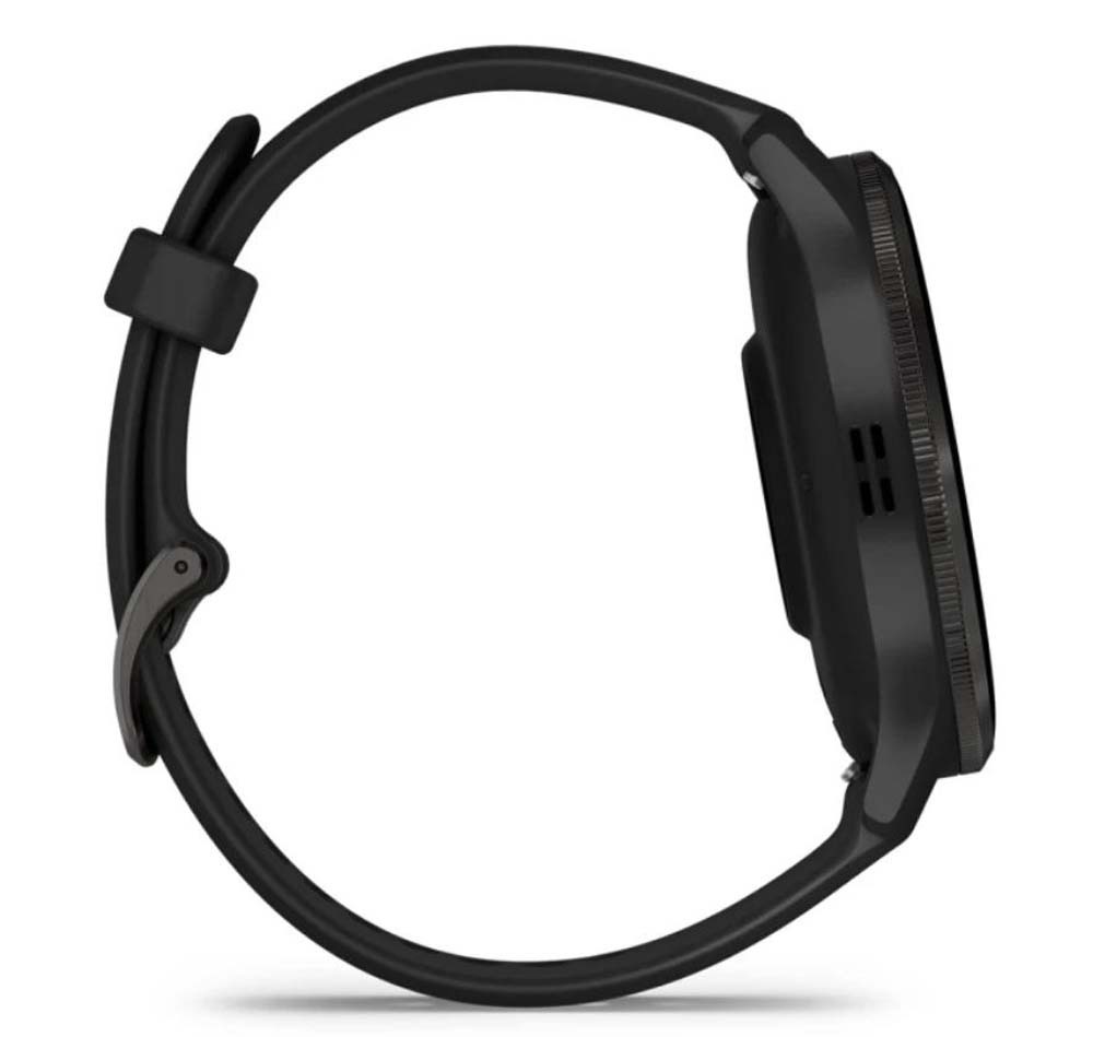 Garmin Venu 3 Smartwatch Slate Stainless Steel Bezel with Black Case and Silicon Band