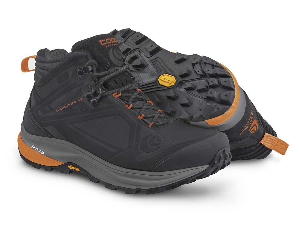 Topo Trailventure Mens Waterproof Hiking Boots Black/Orange