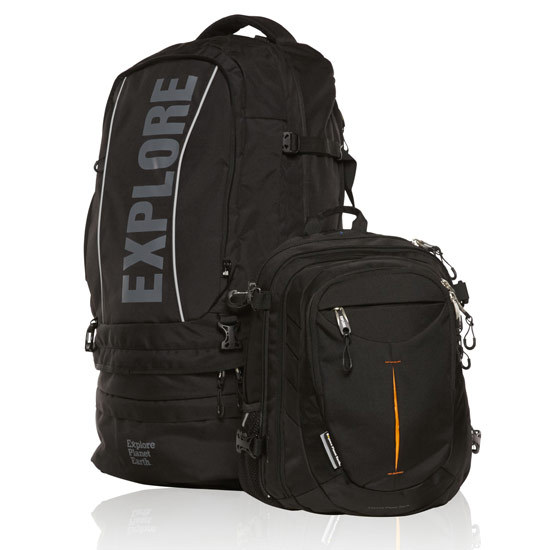 Explore Earth Palooka 65L Travel Backpack & ZipOff Daypack