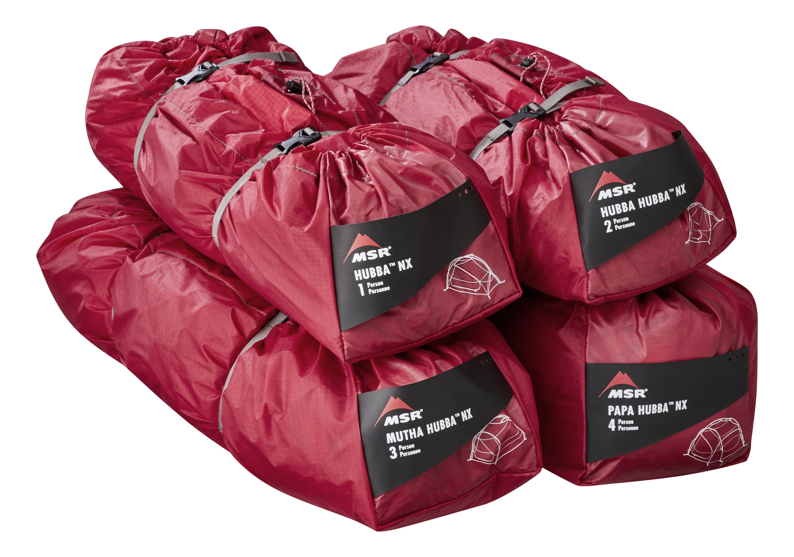 Msr Mutha Hubba Nx 3 Person Lightweight Hiking Tent Cream Red