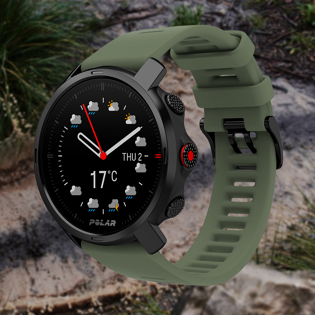 Polar Grit X GPS Multisport Watch Black/Green M/L