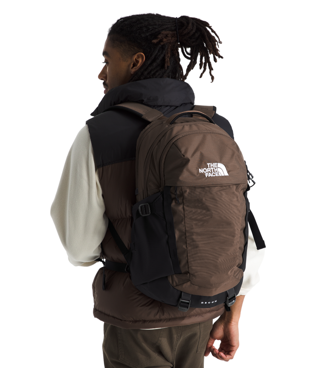 The North Face Recon 30L Everyday Backpack Smokey Brown TNF Black