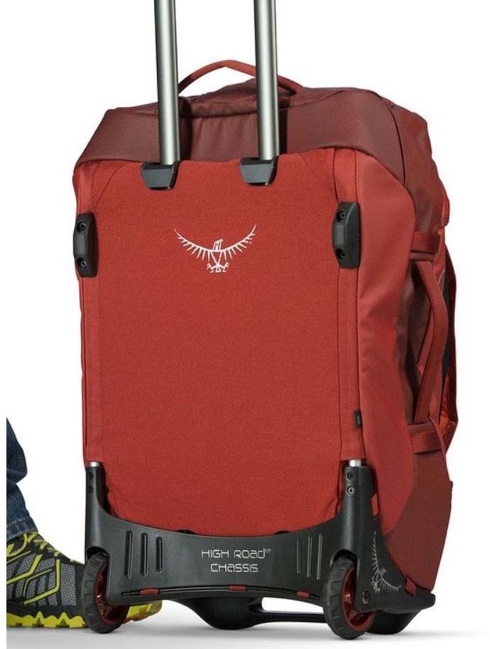 Osprey Transporter Wheeled Duffel 40L Rolling Luggage Ruffian Red