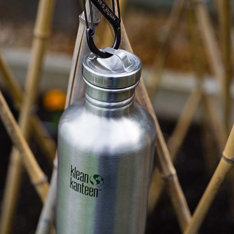 Klean Kanteen 40oz Classic Loop Cap Water Bottle 1.2L Stainless