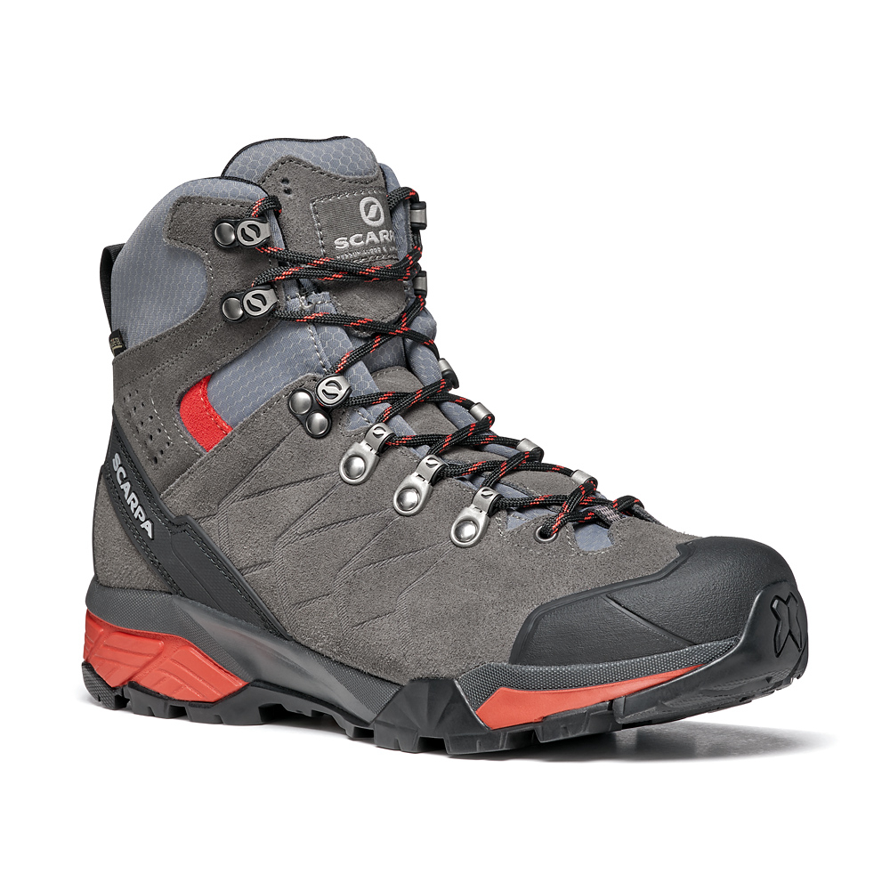 Scarpa ZG Trek GTX Womens Wide Waterproof Hiking Boots Titanium Red Ibiscus