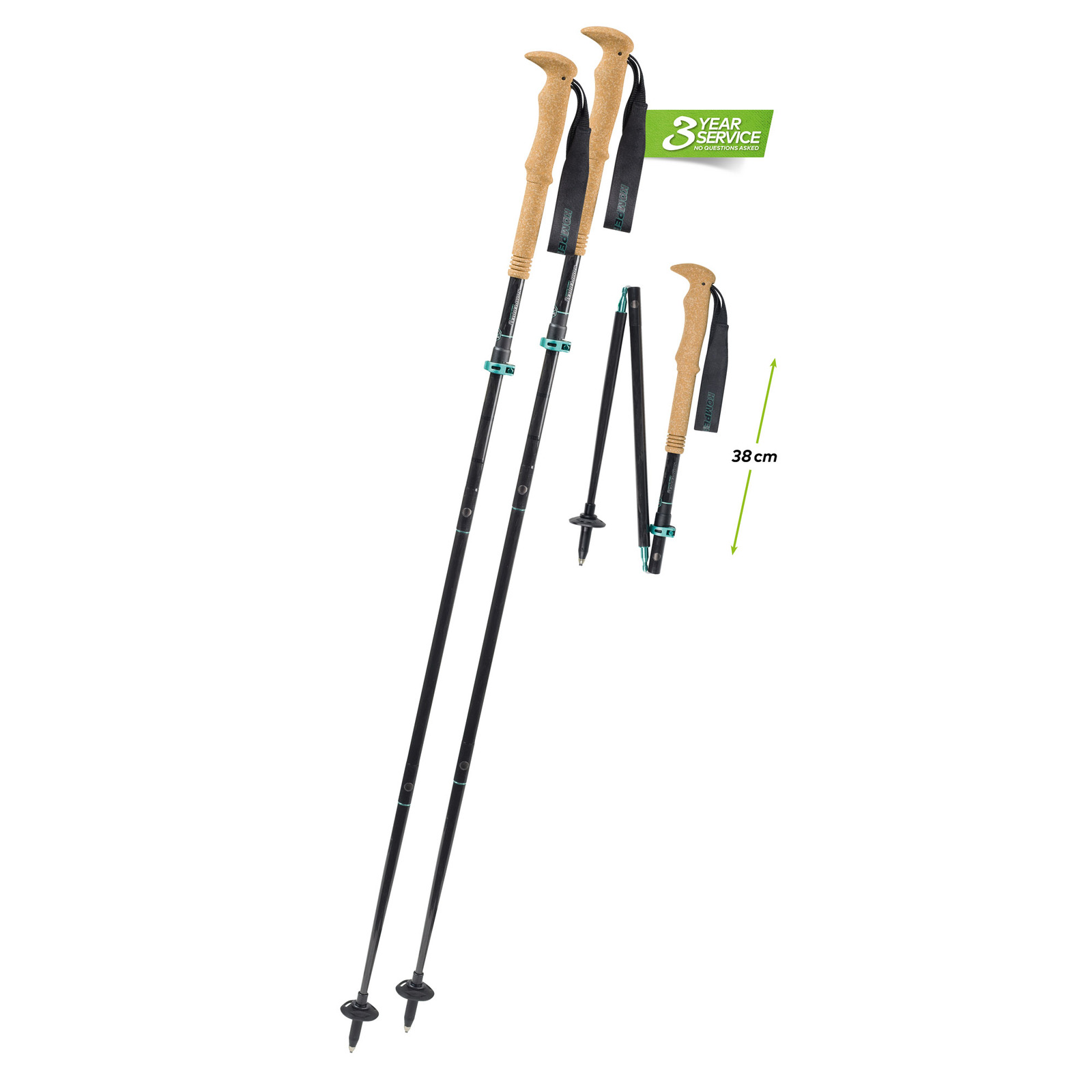 Komperdell FXP.4 Summit Vario Compact Carbon Trekking Poles