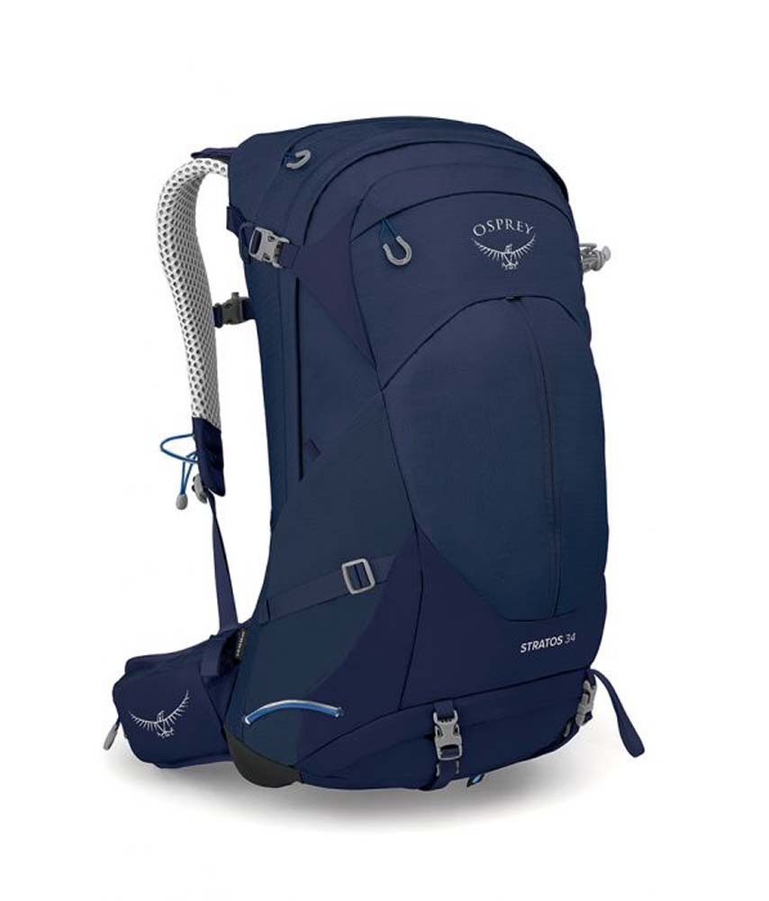 Osprey Stratos 34L Mens Hiking Daypack Cetacean Blue